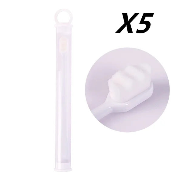 Home Ultra-Fine Toothbrush in Wavy Pink with Super Soft Bristles - Himpall
