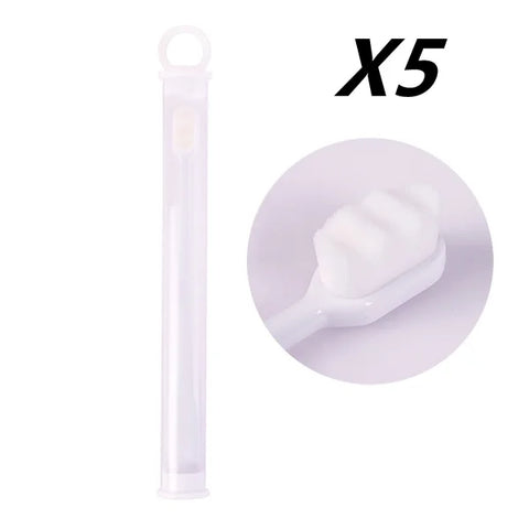 Home Ultra-Fine Toothbrush in Wavy Pink with Super Soft Bristles - Himpall