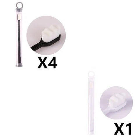 Home Ultra-Fine Toothbrush in Wavy Pink with Super Soft Bristles - Himpall