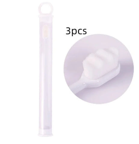 Home Ultra-Fine Toothbrush in Wavy Pink with Super Soft Bristles - Himpall