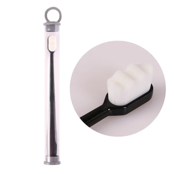Home Ultra-Fine Toothbrush in Wavy Pink with Super Soft Bristles - Himpall