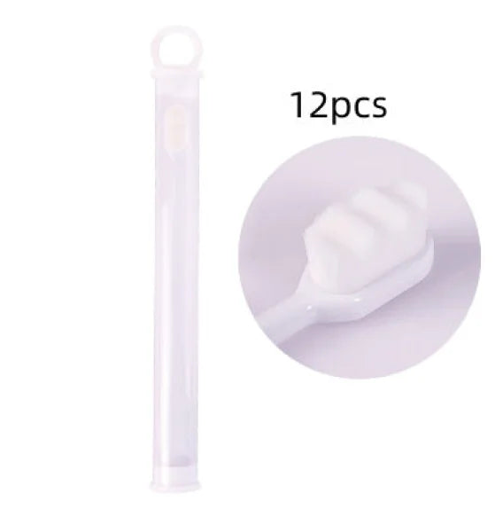 Home Ultra-Fine Toothbrush in Wavy Pink with Super Soft Bristles - Himpall