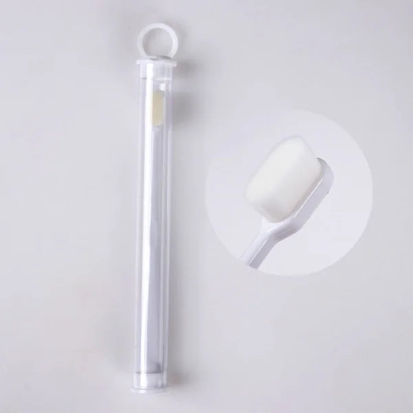 Home Ultra-Fine Toothbrush in Wavy Pink with Super Soft Bristles - Himpall