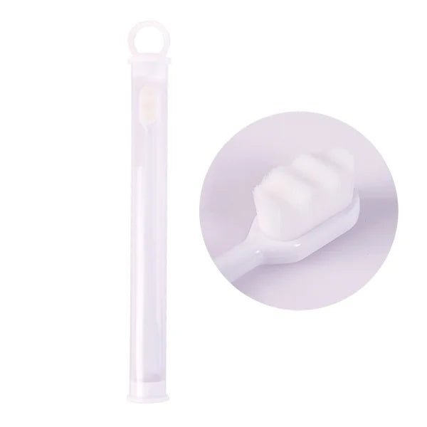 Home Ultra-Fine Toothbrush in Wavy Pink with Super Soft Bristles - Himpall