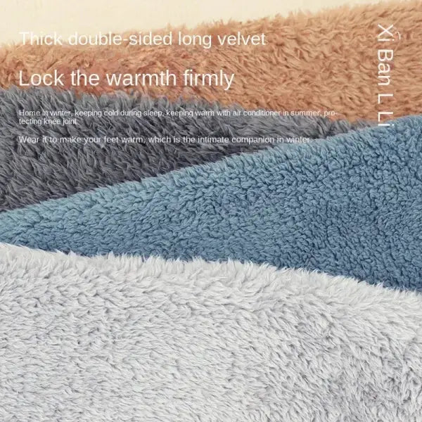 Hot Fluffy Thigh-High Socks – Fuzzy Over-Knee Leggings & Slippers Cozy Teddy Hairy Stockings