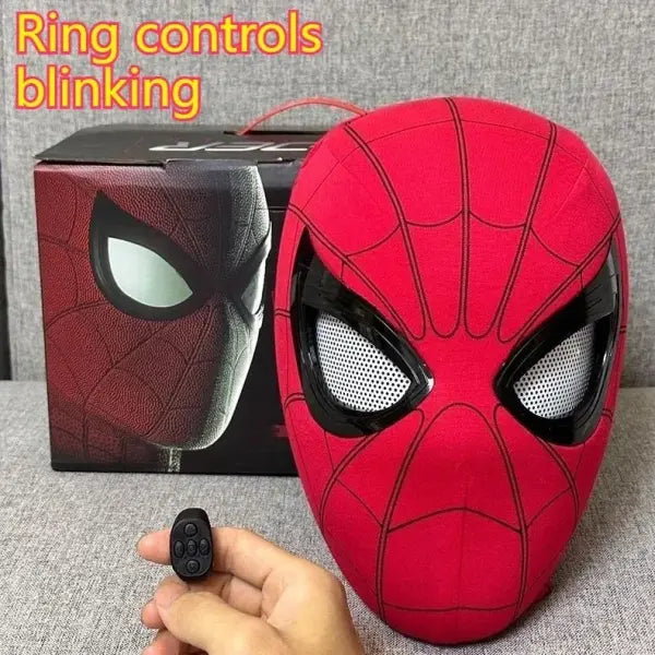 Movable Eyes Spider-Man PVC Mask Gift for Cosplay - 1PCS