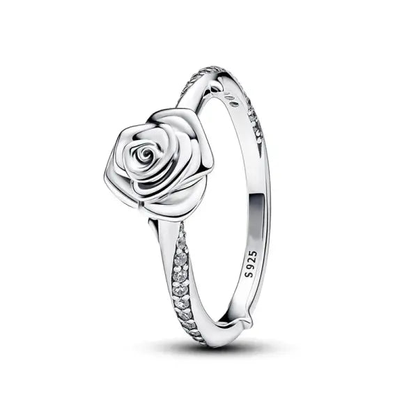 925 Sterling Silver “Rose in Bloom” Ring – Exquisite Women’s Fashion Jewelry for Wedding Party & Gift - WSR003 / 9