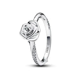 925 Sterling Silver “Rose in Bloom” Ring – Exquisite Women’s Fashion Jewelry for Wedding Party & Gift - WSR003 / 9