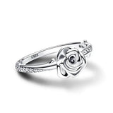 925 Sterling Silver “Rose in Bloom” Ring – Exquisite Women’s Fashion Jewelry for Wedding Party & Gift