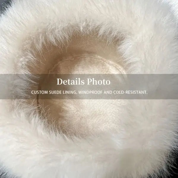 Women’s Winter Fur Hat – Warm Faux Fox Ski Cap Thick Windproof Russian Style Ear Warmer Bonnet