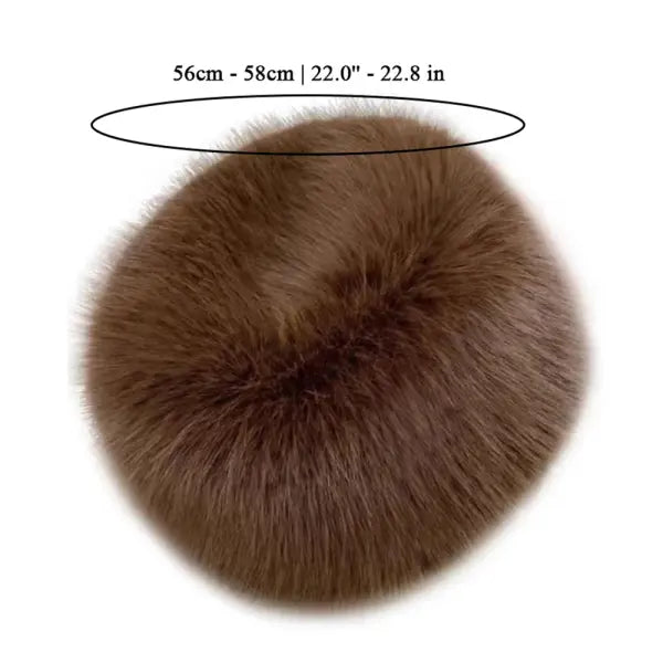 Women’s Winter Fur Hat – Warm Faux Fox Ski Cap Thick Windproof Russian Style Ear Warmer Bonnet