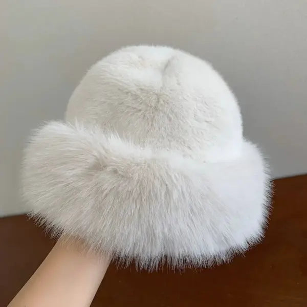 Women’s Winter Fur Hat – Warm Faux Fox Ski Cap Thick Windproof Russian Style Ear Warmer Bonnet - A4