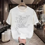 Hot Sale Men Women Casual T Shirt Designer Tees Print Short Sleeve Oversized Top Round Neck Men Women Cotton T-Shirts