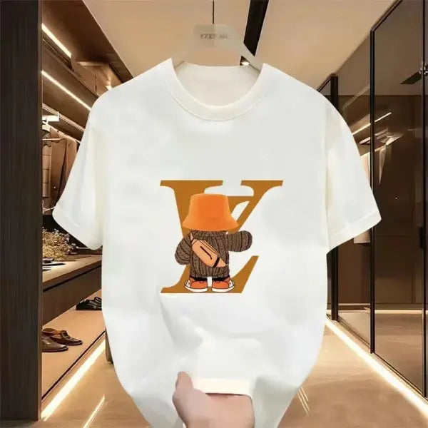 Hot Sale Men Women Casual T Shirt Designer Tees Print Short Sleeve Oversized Top Round Neck Men Women Cotton T-Shirts