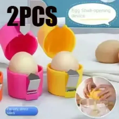 Hot-selling Egg Shell Cutter Eggbeater Raw Egg Separator Handheld Eggshell Opener Portable Kitchen Baking Tool - 2pc