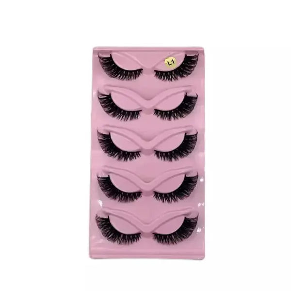 Cat Eye False Eyelash Material Synthetic Strip Lashes - as show / 0.10mm