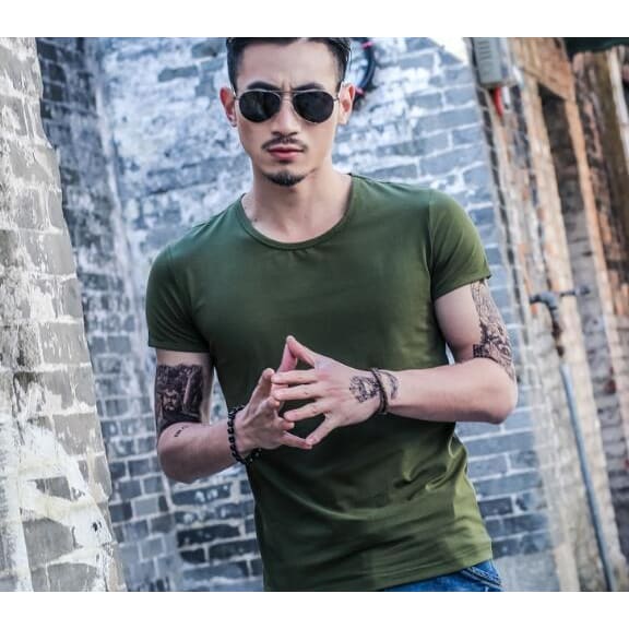 Hot Summer Men T-Shirts - Green / L