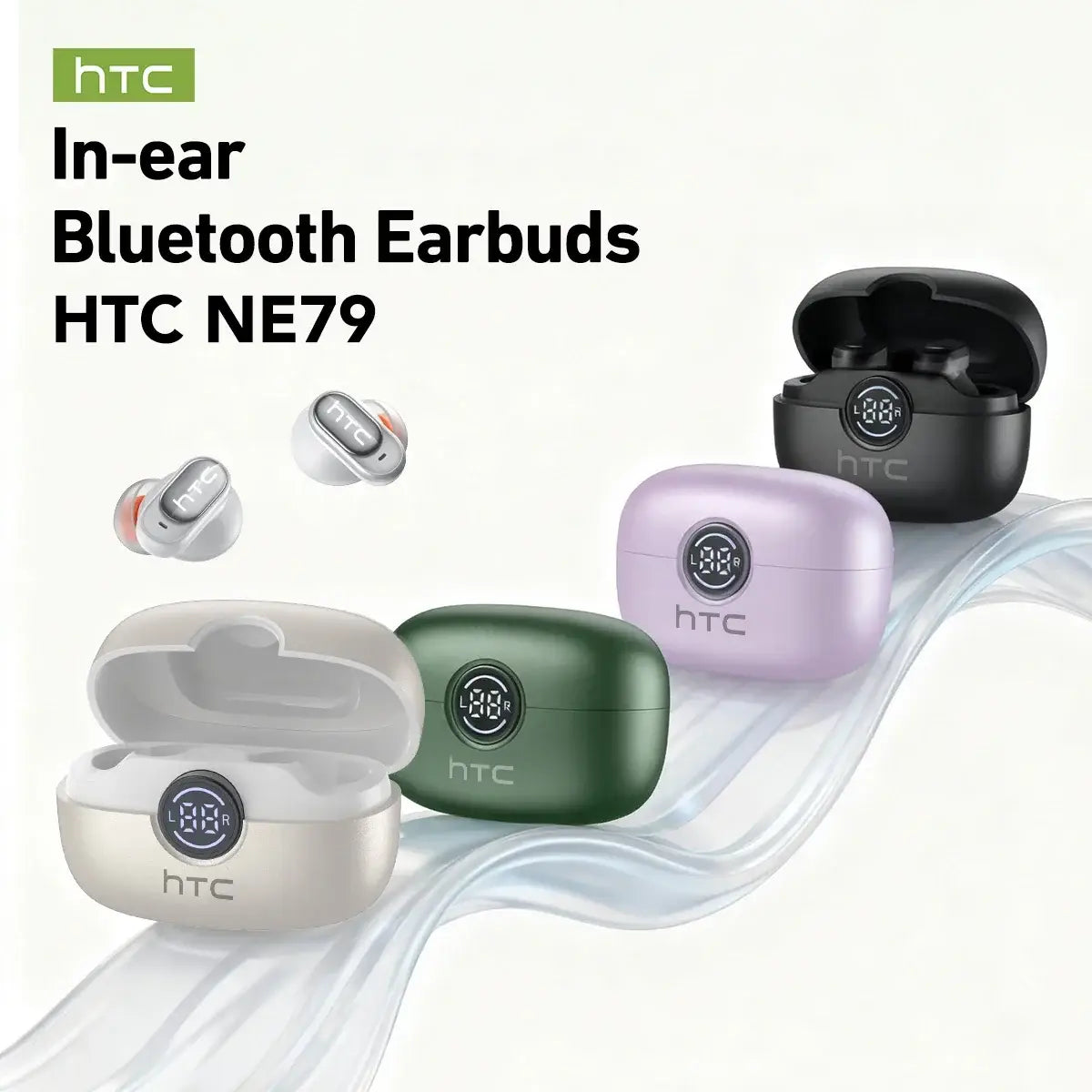 HTC NE79 TWS Bluetooth Earbuds with ENC Noise Cancellation for AI Translation