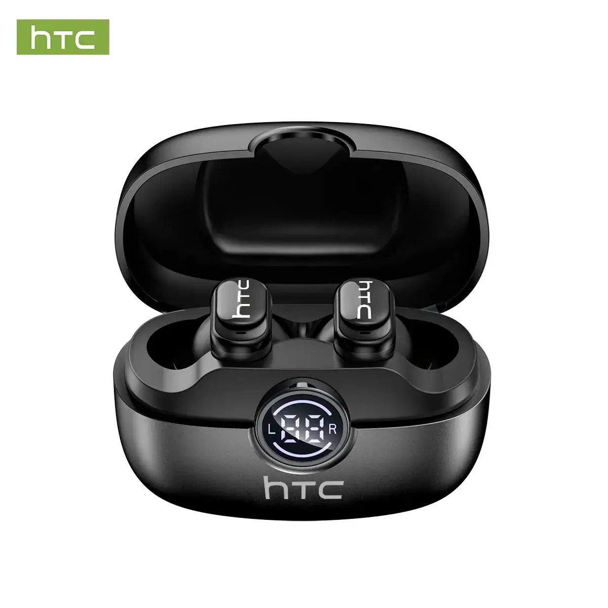 HTC NE79 TWS Bluetooth Earbuds with ENC Noise Cancellation for AI Translation - Black