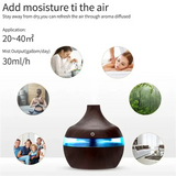 Ultrasonic air humidifier aroma diffuser unisex (300ml) for aromatherapy
