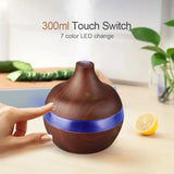 Ultrasonic air humidifier aroma diffuser unisex (300ml) for aromatherapy