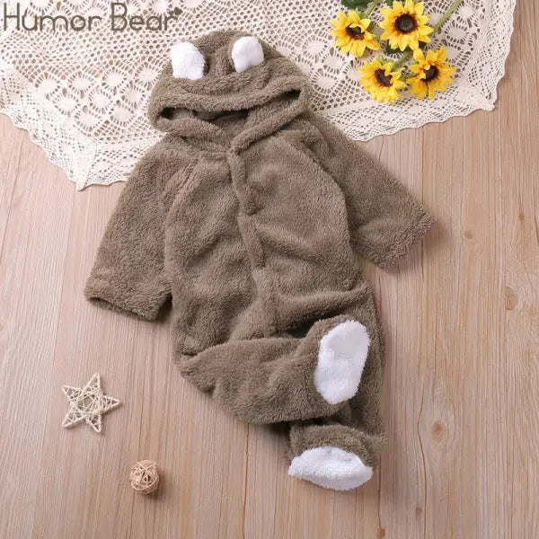 Humor Bear Baby Romper – Autumn Winter Cartoon Long Sleeve Jumpsuit for Boys & Girls Toddler Playsuit