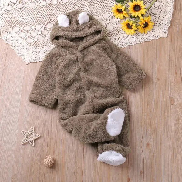 Humor Bear Baby Romper – Autumn Winter Cartoon Long Sleeve Jumpsuit for Boys & Girls Toddler Playsuit