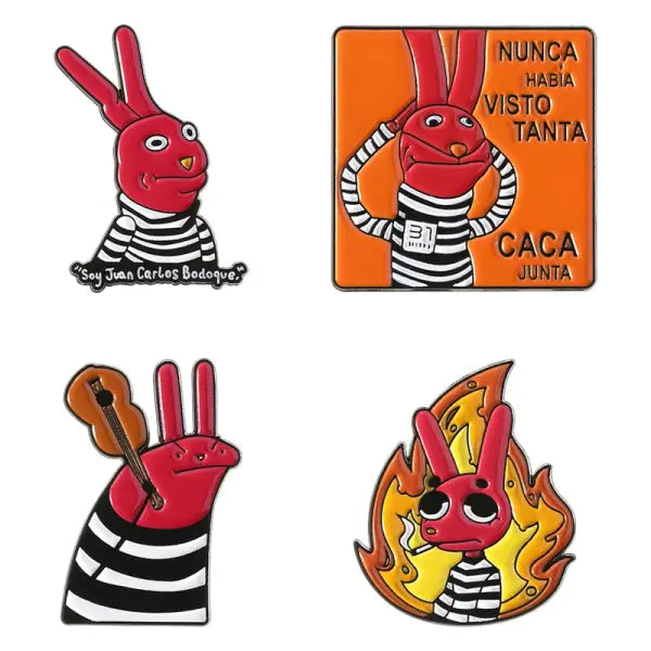 Humor Comedy Movies Character Enamel Pins Brooch Cartoon Red Eared Animals Badge Backpack Lapel Pin Accessories Gift