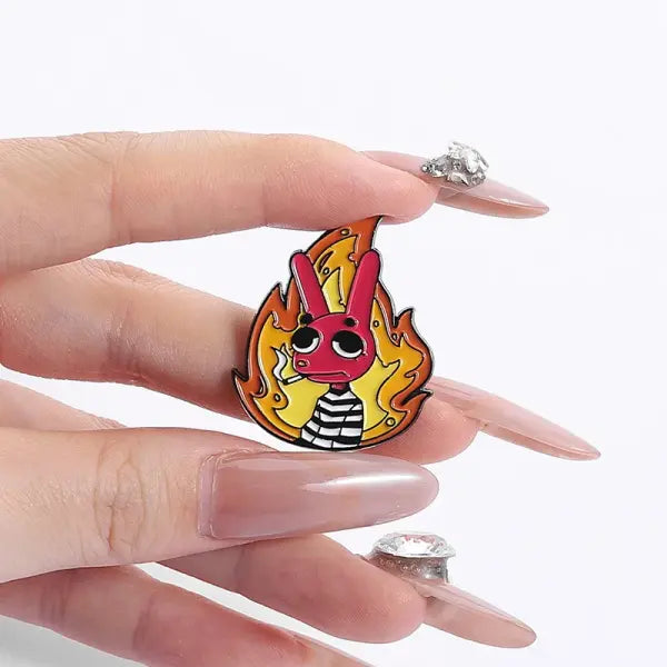 Humor Comedy Movies Character Enamel Pins Brooch Cartoon Red Eared Animals Badge Backpack Lapel Pin Accessories Gift