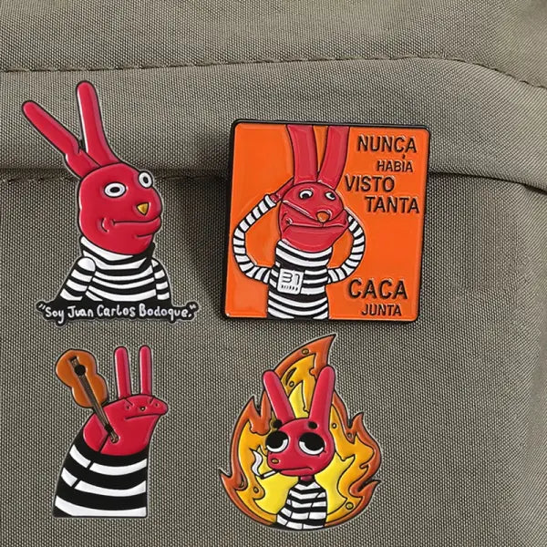 Humor Comedy Movies Character Enamel Pins Brooch Cartoon Red Eared Animals Badge Backpack Lapel Pin Accessories Gift
