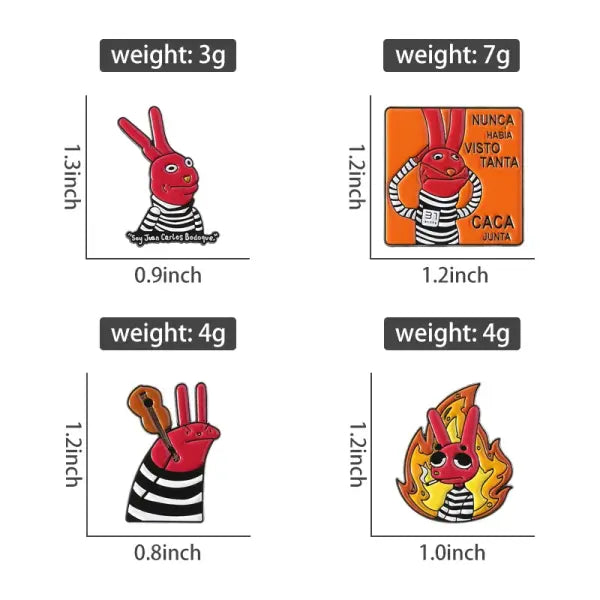 Humor Comedy Movies Character Enamel Pins Brooch Cartoon Red Eared Animals Badge Backpack Lapel Pin Accessories Gift