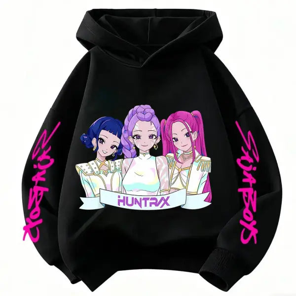 Huntrx Mira Rumi Zoey Long Sleeve Rope Type Hoodie Hip Hop Style - wy41735 / 110cm