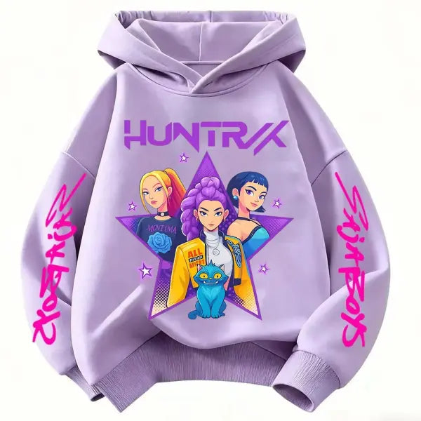 Huntrx Mira Rumi Zoey Long Sleeve Rope Type Hoodie Hip Hop Style - wy41937 / 160cm