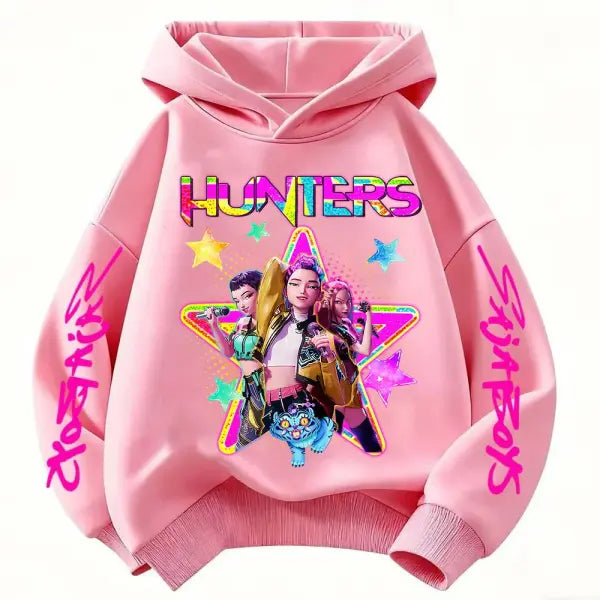 Huntrx Mira Rumi Zoey Long Sleeve Rope Type Hoodie Hip Hop Style - wy4826 / 140cm