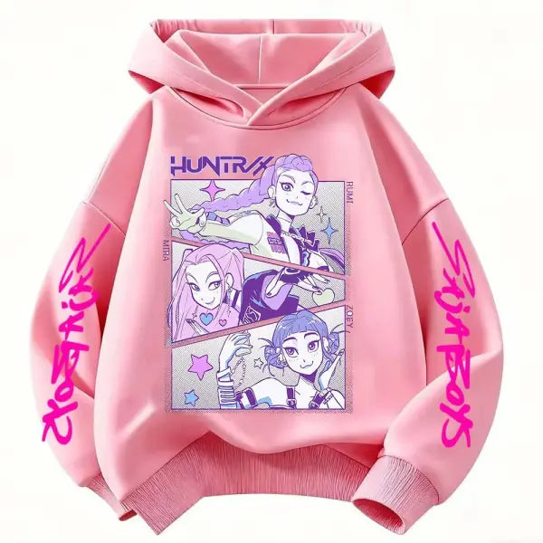 Huntrx Mira Rumi Zoey Long Sleeve Rope Type Hoodie Hip Hop Style - wy41129 / 110cm
