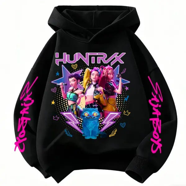 Huntrx Mira Rumi Zoey Long Sleeve Rope Type Hoodie Hip Hop Style - wy41533 / 110cm