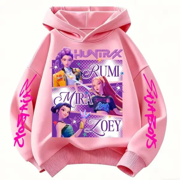 Huntrx Mira Rumi Zoey Long Sleeve Rope Type Hoodie Hip Hop Style - wy4221 / 160cm