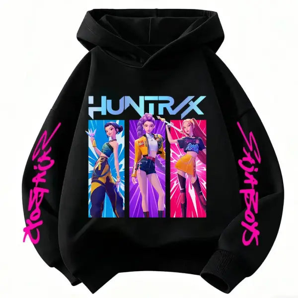 Huntrx Mira Rumi Zoey Long Sleeve Rope Type Hoodie Hip Hop Style - wy4624 / 120cm