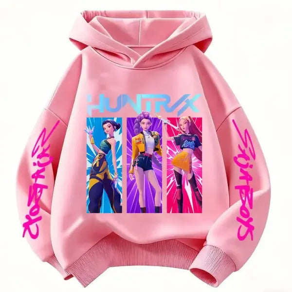 Huntrx Mira Rumi Zoey Long Sleeve Rope Type Hoodie Hip Hop Style - wy4523 / 110cm