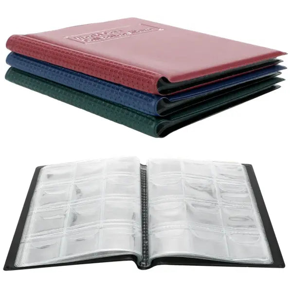 HWZXYXGS 120/60 Pockets Artificial PU Leather Coins Collection Album Book Collecting Money Organizer Storage Bags PVC