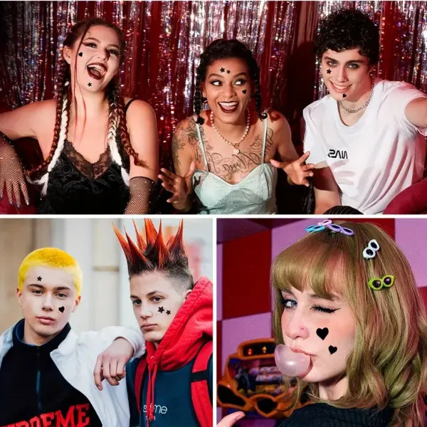 [Hydrocolloid Face Zit Patches] 200 Count Acne Patch Pimple Patch Black Heart Shaped Acne Cover Patch Hydrocolloid Acne