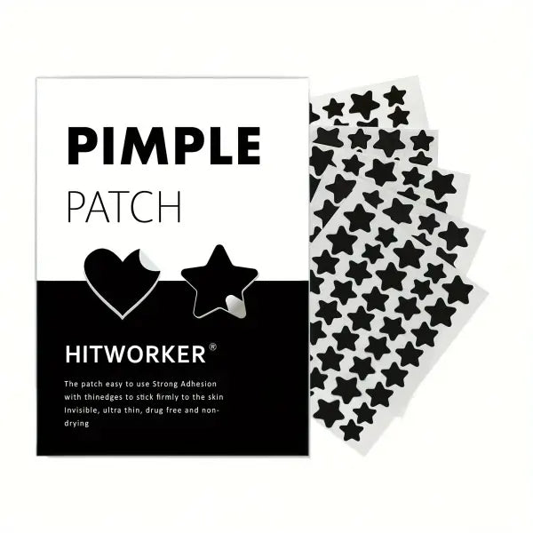 [Hydrocolloid Face Zit Patches] 200 Count Acne Patch Pimple Patch Black Heart Shaped Acne Cover Patch Hydrocolloid Acne