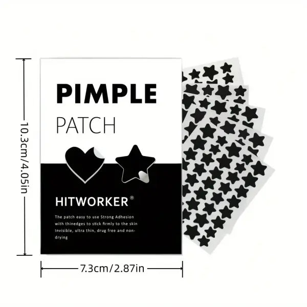 [Hydrocolloid Face Zit Patches] 200 Count Acne Patch Pimple Patch Black Heart Shaped Acne Cover Patch Hydrocolloid Acne