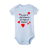Mom & Dad’s Masterpiece” Baby Romper – Infant Bodysuit for Mother’s Day & Father’s Day Gift