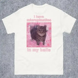 I Have Microplastics in My Balls Funny Cat Meme T-shirt Gift for Women Ironic Cats Shirt Stupid Silly Gifts Goofy Ahh