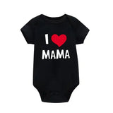 I Love Mama & Papa” Baby Romper – Funny Triangle Onesie for Newborns & Infant T-Shirt Bodysuit - PF0135-HS / 3M