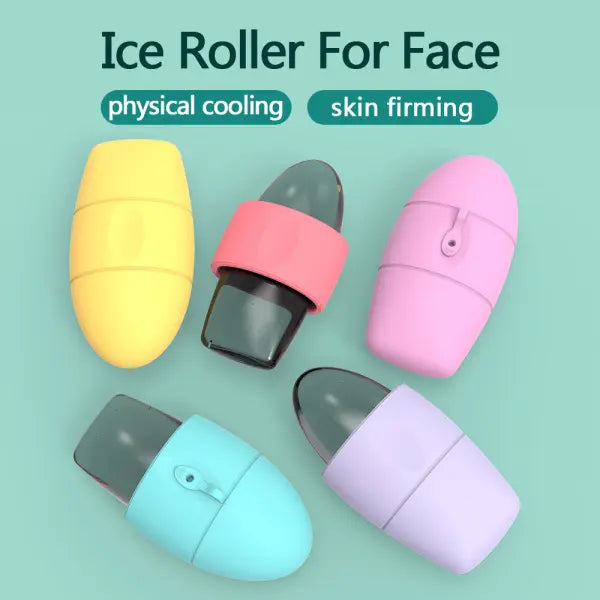 Ice Cube Facial Roller Silicone Skin Care Tool for Pore Shrinking - None