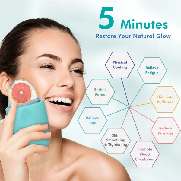 Ice Cube Facial Roller Silicone Skin Care Tool for Pore Shrinking - None