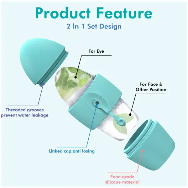 Ice Cube Facial Roller Silicone Skin Care Tool for Pore Shrinking - None