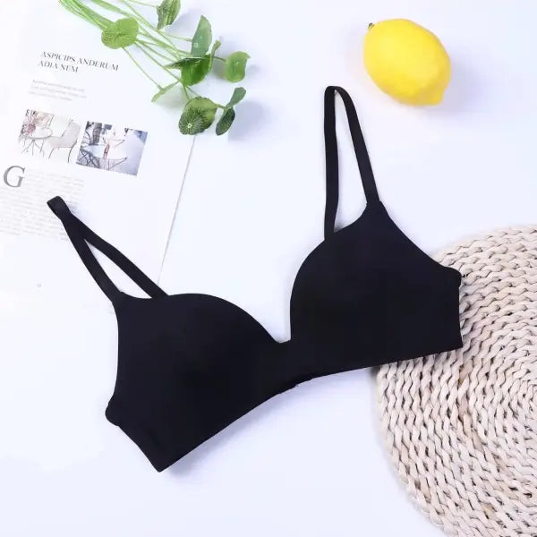 Ice Silk Bra For Women Comfort Wireless Gather Sexy Underwear For Women Push Up Simple Lingerie Seamless Brassiere